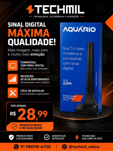 Antena digital interna para TV