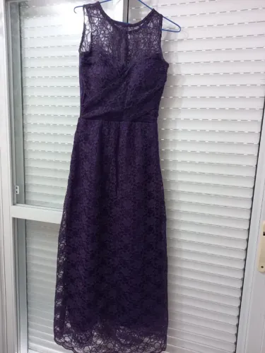 Vestido longo de renda