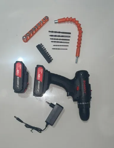 Parafusadeira Furadeira 48V Sem Fio + 2 Baterias COMPLETA (Nova)