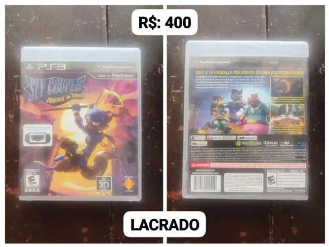 Sly Cooper Thieves In Time LACRADO = R$: 400