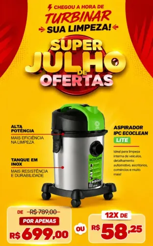 Aspirador IPC Ecoclean Lite com NF