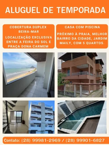 Casa aluguel temporada Piúma carnaval reveillon