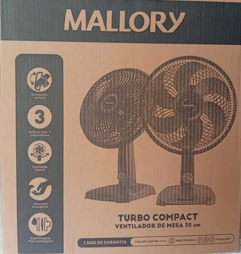Ventilador Mallory 30 cm. Lacrado de fábrica