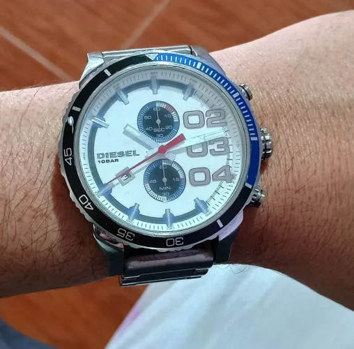 Relógio Diesel Original DZ4313 Cronógrafo Aço Inox - Muito Conservado