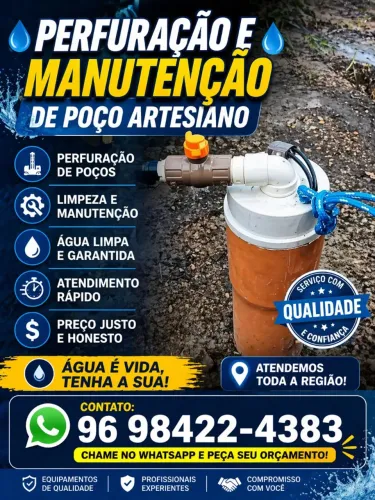 Perfuração de poço artesiano
