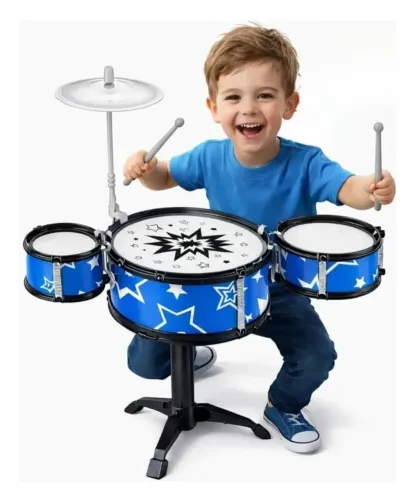 Bateria Musical Infantil | Disponível em 3 cores