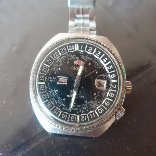 Relogio orient world diver raro para colecionador 
