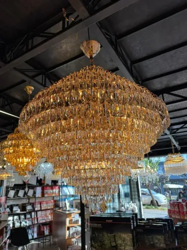 Lustre De Cristal Jl9046/100 Gold Acetinado+clear Jlr