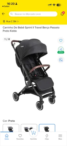 Carrinho Kiddo Sprint 2 - Pouco Usado | Estado de Novo + bebê conforto 