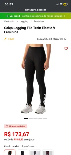 Calça legging FILA original tamanho P