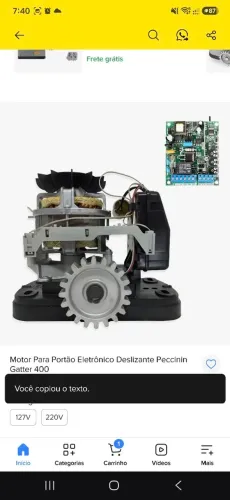 Motor Para Portão Eletrônico Deslizante Peccinin Gatter 400