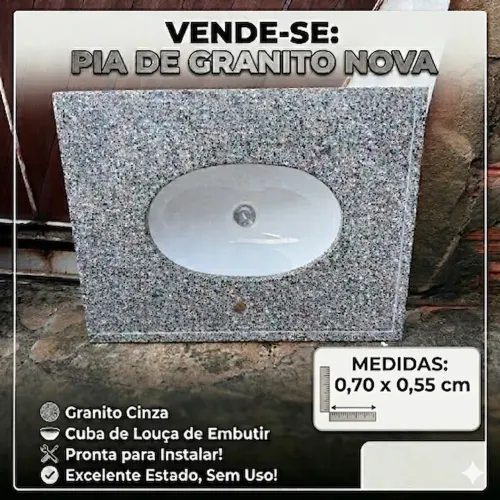 Pia em mármore