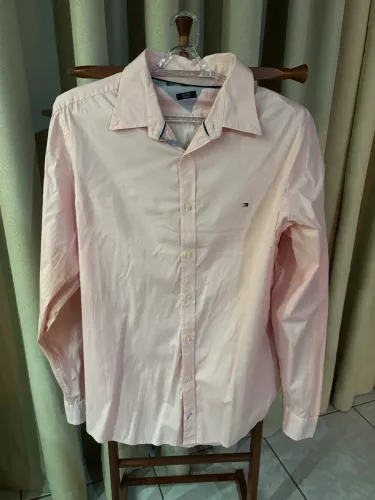 Camisa Tommy Hilfiger Masculina Slim Fit Stretch