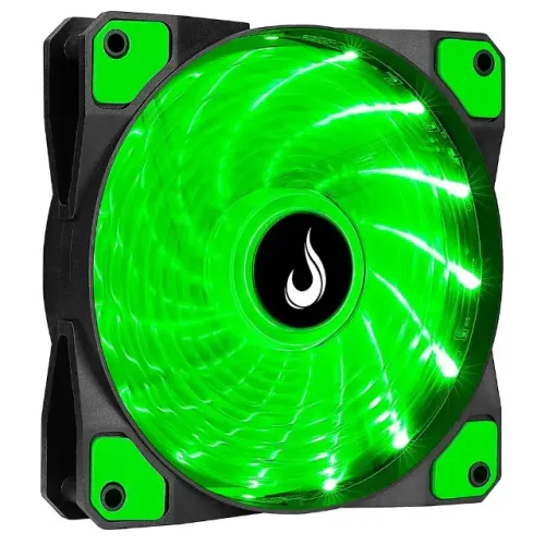 30 Unidades Ventoinha Rise Mode Wind W1, 120mm, LED Verde, Preto - RM-WN-01-BG