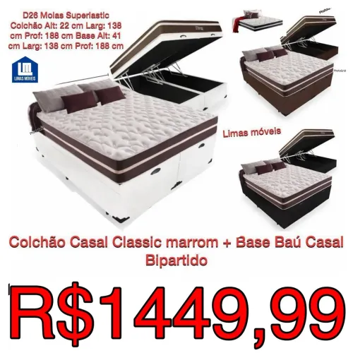 CAMA BAÚ BIPARTIDA BLINDADA PROMOÇÃO
