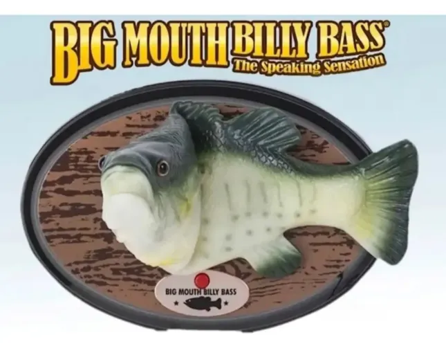 Peixe cantor big mouth billy bass motion sensor (15 edition) + pilha