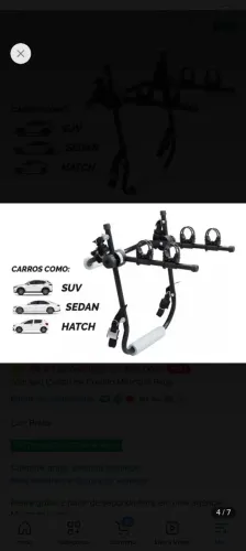 Suporte para 2 bicicletas novo nunca usado está na embalagem original!