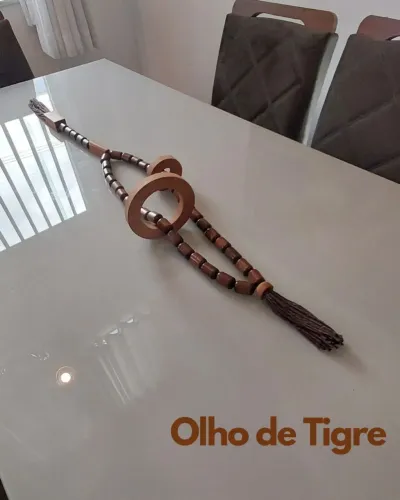 COLAR DECORATIVO DE MESA - "OLHO DE TIGRE"