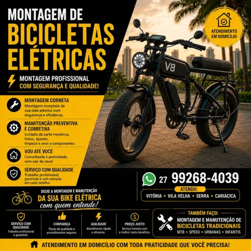 Montagem de Bicicletas Elétricas em Domicílio | Mecânico Especializado