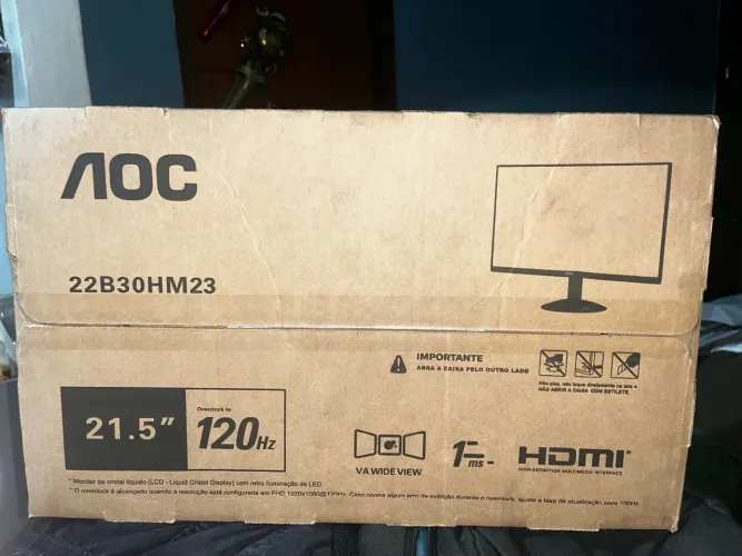 Monitor AOC 21" 22B30HM23 FHD, 120Hz, 1MS, Preto