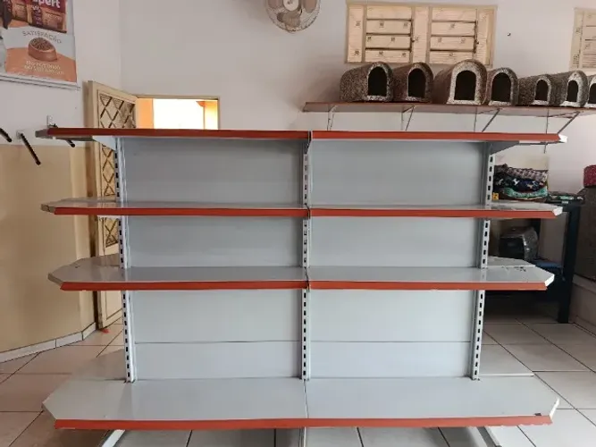 GÔNDOLA PARA LOJA / PRATELEIRA DE MERCADO - DUPLA FACE
