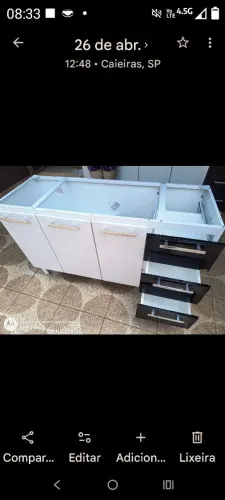 Balcão em aço 1.50 mt