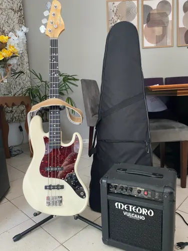 Baixo Giannini + Amplificador - Kit Pronto para tocar!