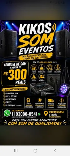 Alugo som pra seu evento são paulo e região 