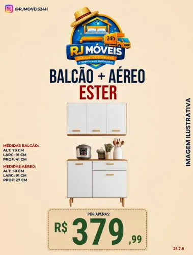 Balcão + aéreo Ester