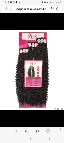 Cabelo Pink hair bio fibra 