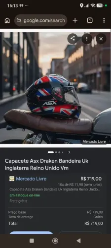 Capacete Asx Draken Bandeira Uk Inglaterra Reino Unido