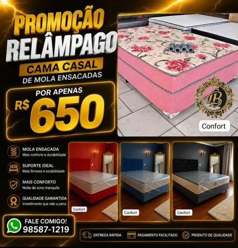 Cama box casal de mola