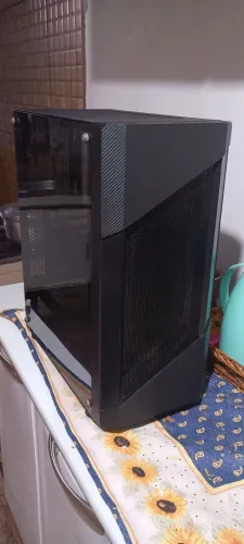 Gabinete Gamer Aigo DarkFlash Pollux Preto Lateral Acrilico
