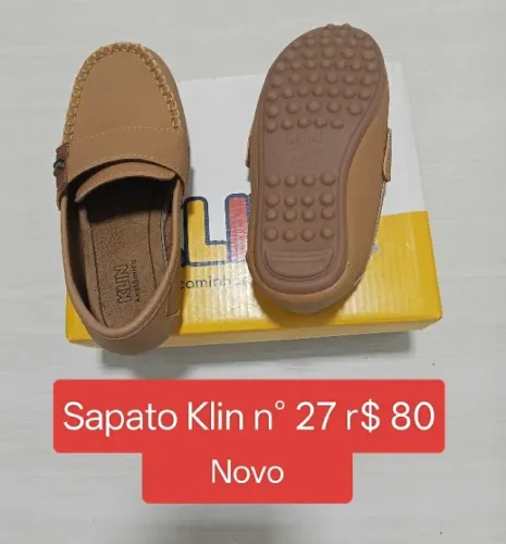 Sapato mocassim Klin número 27 Novo
