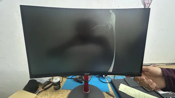 Monitor Gamer Acer XZ242Q 24? Curvo - Tela Quebrada - Retirada de Peças (Aceito Oferta)