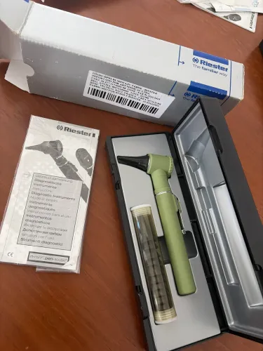 Otoscópio RI-mini 2,5v verde Riester