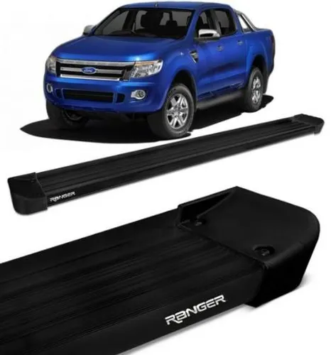 Estribo Lateral Plataforma Ford Ranger - Alumínio Cek Preto e Anodizado