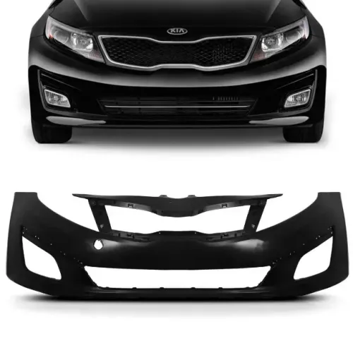 Parachoque Kia Optima 2013 / 2014 - Furo Farol Auxiliar - Preto Liso - FPI