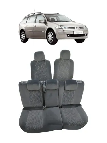 Jogo De Bancos Renault Megane 2008 C/ Detalhe No Acabamento 