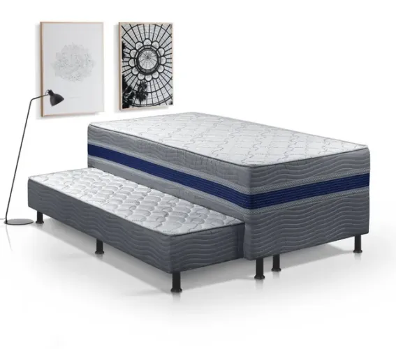Bibox solteiro bon sono molas ensacadas 18cm tecido malha fria 