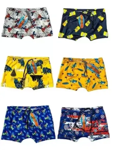 Sunga Infantil Praia Verão Piscina Uv Personagens Tam 8 A 12