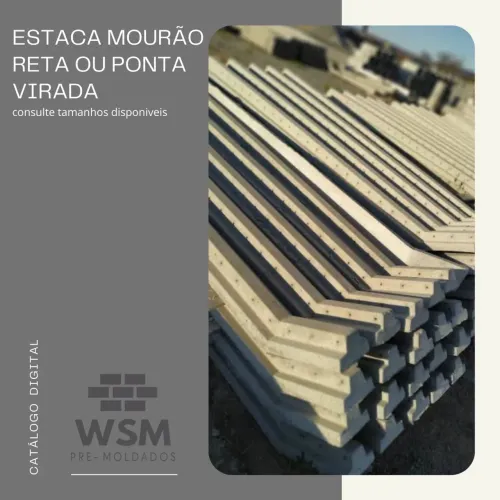 Estaca ponta reta ou virada
