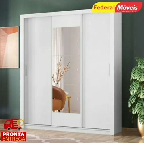 Guarda Roupa com 3 Portas e 2 Gavetas Novo Pronta Entrega 