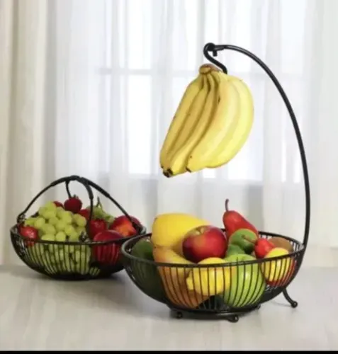 Fruteira de ferro nova preta 