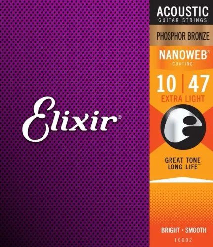 ORIGINAL - Encordoamento Elixir Fósforo Bronze 0.010 para violão