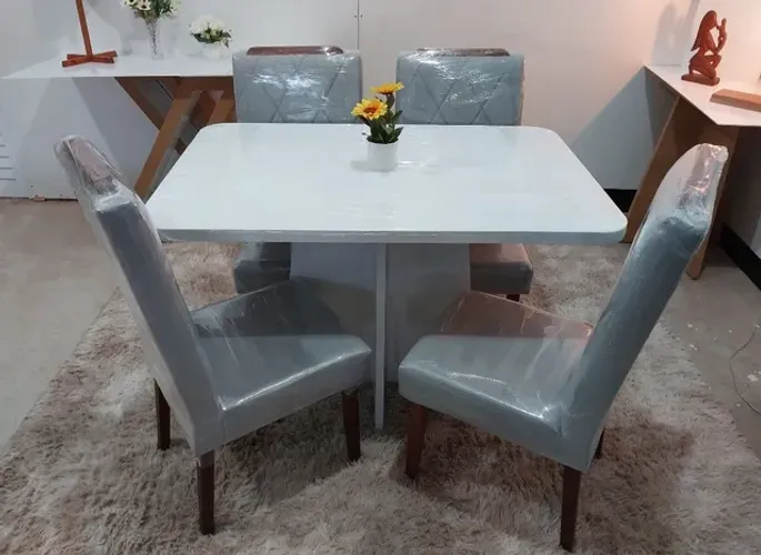 Conjunto Mesa e Cadeiras 120X80 (Nova) P.r.o.n.t.a E.n.t.r.e.g.a