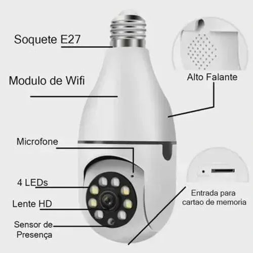 Camera segurança Wi-Fi Smart