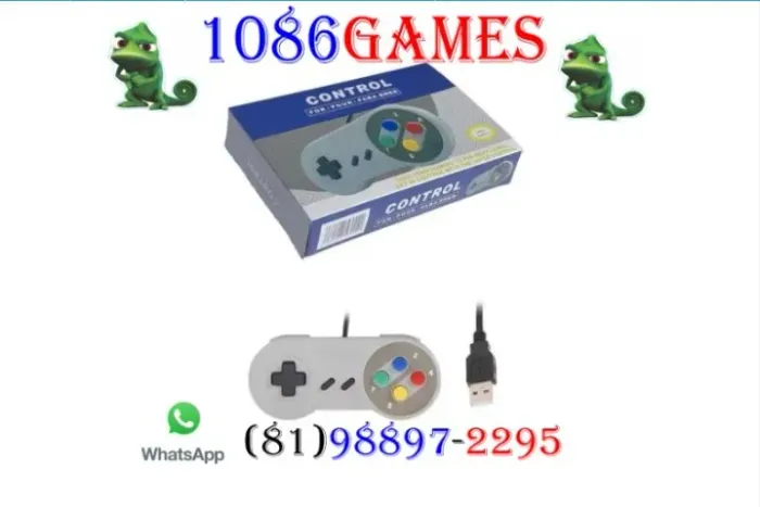 Controle Usb Super Nintendo Snes Joystick Windows Mac Linux