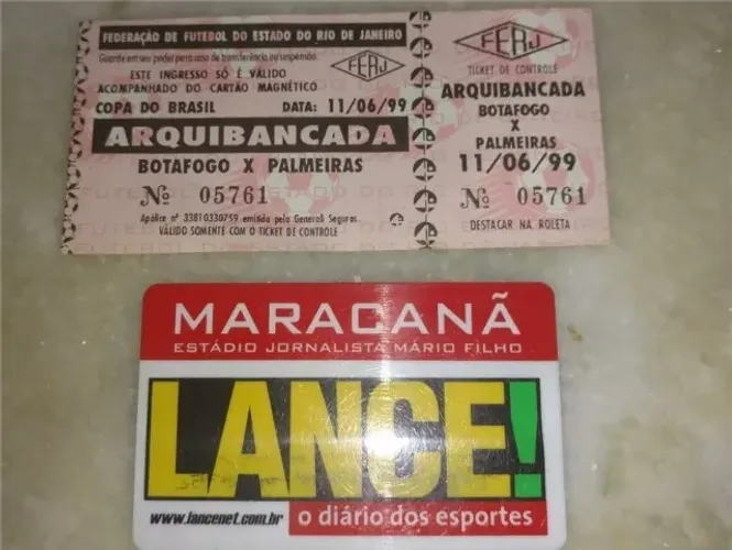 Ticket Maracanâ 1999 copa do Brasil