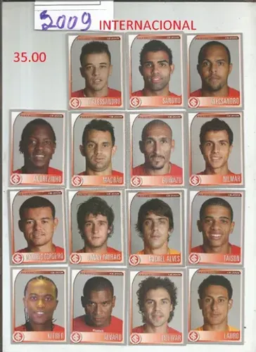 figurinhas campeonato brasileiro internacional -/2009
